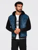 Ombre Clothing Herren-Jeansjacke Tuck schwarz blau L Produktbild-Vorschau 1