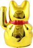 Glückskatze - Maneki-neko - Winkekatze - 13 cm - gold Produktbild-Vorschau 3