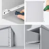 Rollschubführungen 30–55 cm – Schubladenschienen Weiß Stahl Produktbild-Vorschau 12
