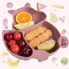 Silikonový talíř s přísavkou a příborem BLW veverka, růžový Náhled obrázku produktu 6