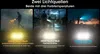 Three images showing a person using a flashlight in different lighting conditions, with text describing color temperatures. Podgląd zdjęcia produktu