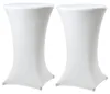 2er Set Stehtischhusse Stretch weiß Ø 80cm Tischhusse Produktbild-Vorschau 1