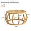 A diagram of a wooden coffee table with dimensions and weight capacity. Anteprima dell’immagine prodotto