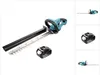 A cordless hedge trimmer and a battery are displayed against a white background. Produktbild-Vorschau