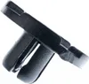 A close-up, angled view of a black plastic fastener or clip against a white background. Podgląd zdjęcia produktu