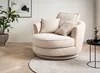 Drehsessel "Comfy" wollweiß Web-Velours XL Sessel drehbar Produktbild-Vorschau 3