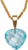 JOBO Anhänger Herz 585 Gold Gelbgold 1 Blautopas Produktbild-Vorschau 2