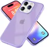 A semi-transparent purple phone case is shown diagonally, with a phone screen visible underneath. Produktbild-Vorschau