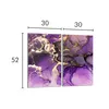 Two panels of abstract art with purple and gold marbling, with dimensions indicated. Náhled obrázku produktu