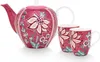 PIP STUDIO Flower Festival Teeset large dark pink Set3 Produktbild-Vorschau 1