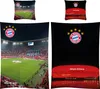 A collage of images showing FC Bayern München bedding with stadium and arena motifs. Produktbild-Vorschau