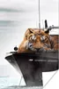 MuchoWow® Poster Tiger - Boot - Meer 80x120 cm - Produktbild-Vorschau 1
