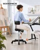 SONGMICS Sattelhocker, Ergonomischer Rollhocker aus Produktbild-Vorschau 2