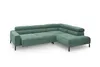 KAWOLA Sofa DELIA Ecksofa Feincord grün mit motorischem Produktbild-Vorschau 5