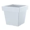 A white square planter pot is shown against a white background. Produktbild-Vorschau