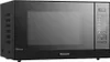 A studio shot of a black Panasonic microwave with a silver control panel and door. Podgląd zdjęcia produktu