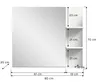 Specchio da bagno Laredo 80cm 3 ripiani bianco. Anteprima dell’immagine prodotto 3