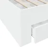 vidaXL Cadre de lit avec tiroirs blanc 90x200 cm bois Voir les images du produit 8