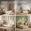 ML-Design Kinderbett 90x200cm mit Rausfallschutz, Regal, Produktbild-Vorschau 5