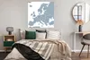 MuchoWow® Poster Karte - Europa - Grau 100x100 cm - Produktbild-Vorschau 4
