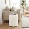 Pouf contenitore HOMCOM con coperchio reversibile, bianco Anteprima dell’immagine prodotto 5