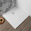 Weiße Mineralguss-Duschwanne cm 70x70 in Steinoptik | Muse Produktbild-Vorschau 1