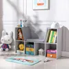 HOMCOM Kinderboekenrek 2-in-1, hoekmodel met 6 vakken, Productafbeelding-voorbeeld 2
