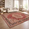 Vintage Boho moderner Wohnzimmerteppich Kurzflor waschbar Produktbild-Vorschau 1