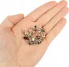 PINETS Brosche Kranz Blatt Strass Blume Geschenk Produktbild-Vorschau 4