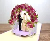 3D Pop-up-Hochzeitskarte mit Rosenblumenbogen und Produktbild-Vorschau 1