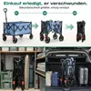 Sekey Bollerwagen faltbar 150 kg mit Bremsen, klappbarer Produktbild-Vorschau 4