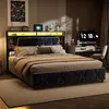 ProximaX lit rembourré 140x200cm avec USB et prises de Voir les images du produit 5