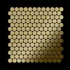 Mosaik Fliese massiv Metall Titan hochglänzend gold 1,6mm Produktbild-Vorschau 6