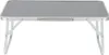 A portable folding table with a gray surface and silver legs. Produktbild-Vorschau