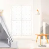 A child's room with a teepee, a small wooden table, and four white climbing wall panels mounted on the wall. Náhled obrázku produktu