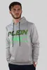 Herren Grauer Kapuzenpullover mit Druck & Kontrastdetails Produktbild-Vorschau 4