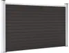 vidaXL Zaunelement WPC 180x105 cm Schwarz Produktbild-Vorschau 1