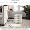 Tabouret ALTU rembourré avec rangement - Aspect velours Voir les images du produit 3