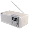 A Blaupunkt radio with a wood-grain finish and silver accents is shown against a white background. Podgląd zdjęcia produktu