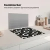 KitchenYeah© Herdabdeckplatte Blumen - Muster - Schwarz , Produktbild-Vorschau 3