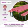 Bierbankauflagen-Set, Auflage Tischdecke 3-teilig Grün/Weiß Produktbild-Vorschau 2