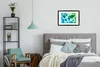 MuchoWow® MuchoWow® Gerahmtes Poster Weltkarte - Blau - Produktbild-Vorschau 5