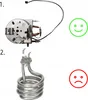 Two different coffee machine parts are shown, one with a happy face and one with a sad face, indicating a comparison or status. Produktbild-Vorschau