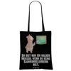 Mr. & Mrs. Panda Tote Bag Sachkundelehrerin Herz - Schwarz Produktbild-Vorschau 3