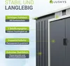 Juskys Metall Gerätehaus M mit Pultdach, Schiebetür & Produktbild-Vorschau 5