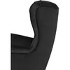 Schwarz Ohrensessel aus Velours Falco 86 cm Sessel mit Produktbild-Vorschau 5