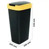 Cestino con coperchio giallo brillante - nero COMPACTA Q Anteprima dell’immagine prodotto 2