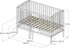 2in1 Babybett und Kinderbett 120x60cm, Weiss, mit 3-Fach Produktbild-Vorschau 5
