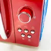 A close-up view of the control panel of a red microwave oven. Anteprima dell’immagine prodotto