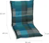 GO-DE Textil, Sesselauflage nieder, Karo petrol grau, Produktbild-Vorschau 2